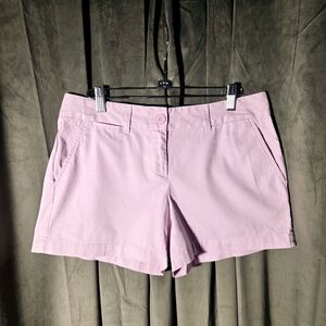 LOFT Light Pink Stretch Bermuda Shorts